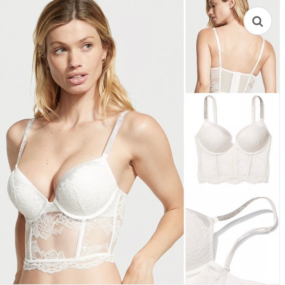 Victoria Secret White Bombshell Corset Top